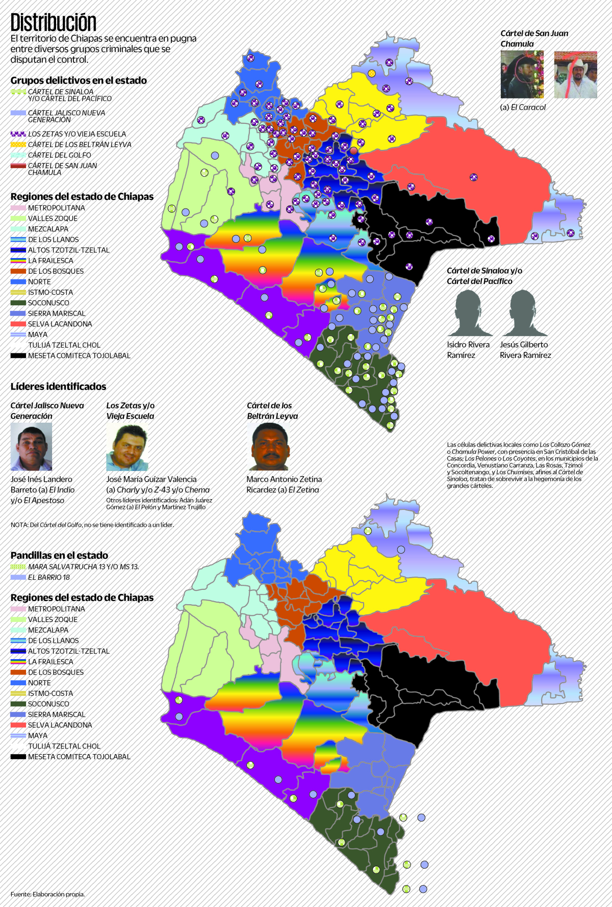Seis cárteles toman control de Chiapas