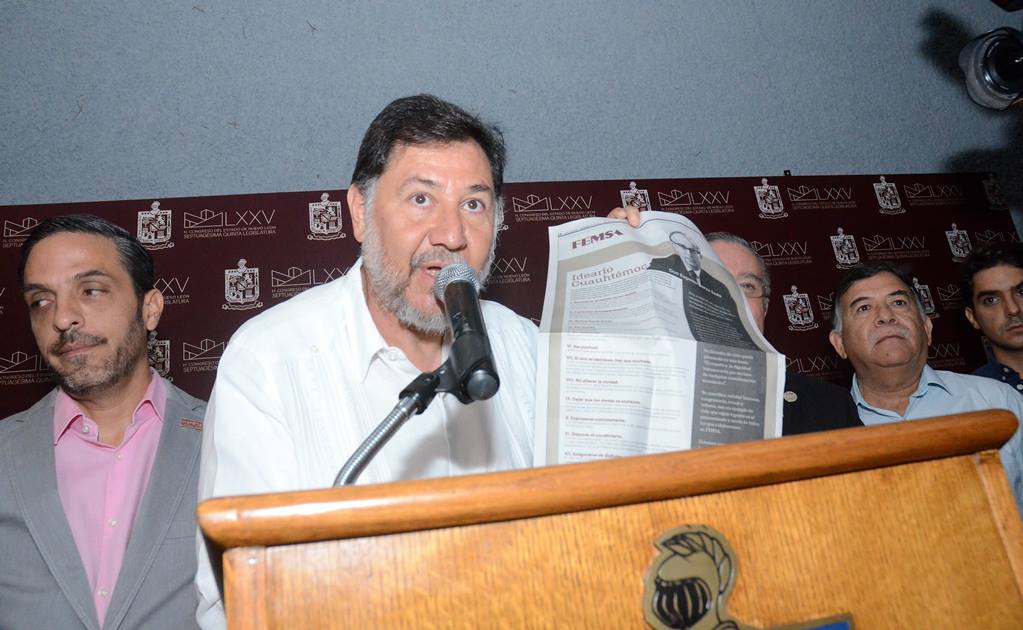 "Si no hay disculpa pediré indemnización", dice Fernández Noroña a Congreso de NL