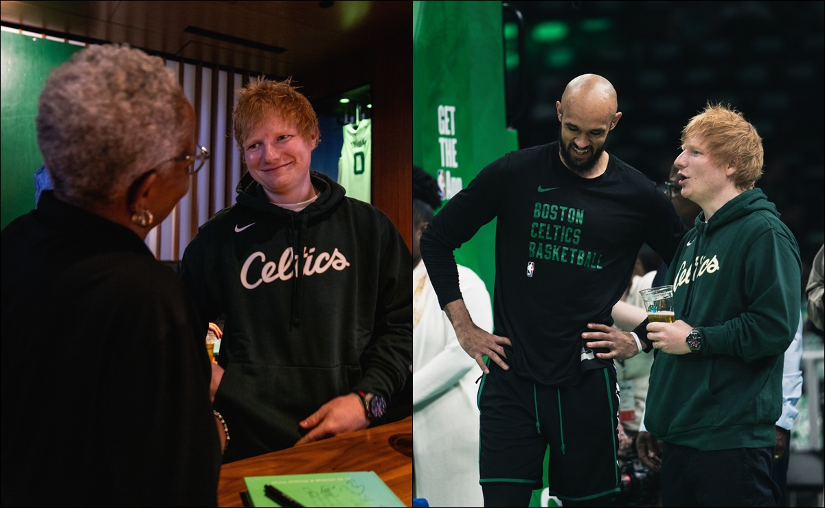 NBA: Ed Sheeran apoya a los Boston Celtics en la final de Conferencia del Este