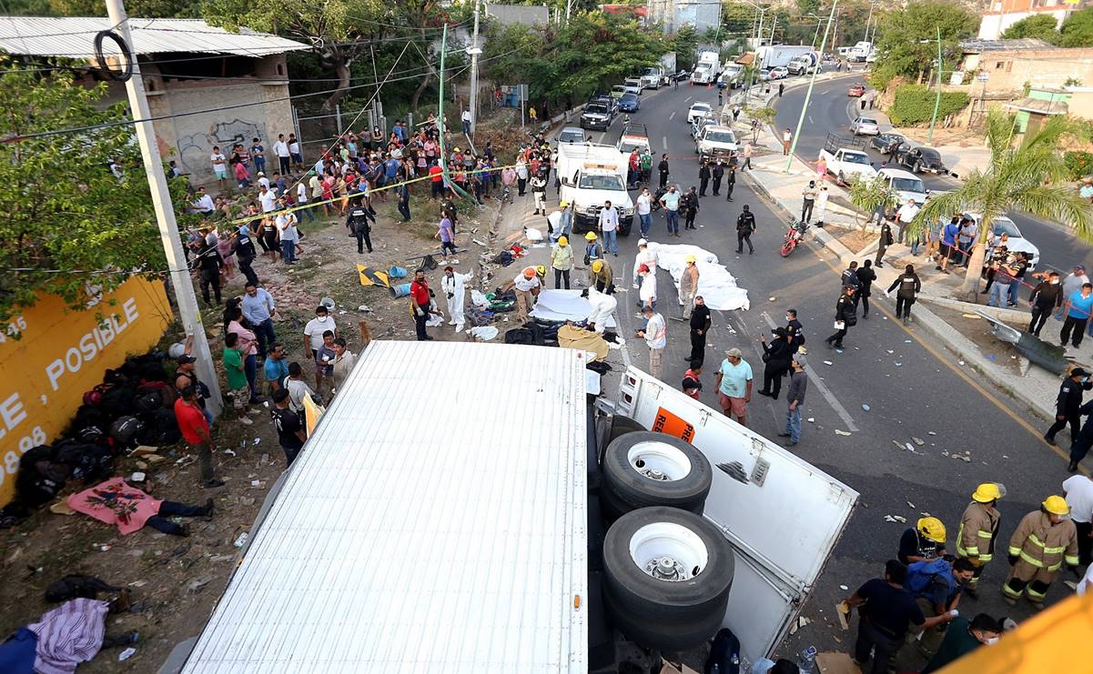 FGR atrae caso de accidente de tráiler en Chiapas; suman 53 los migrantes muertos 