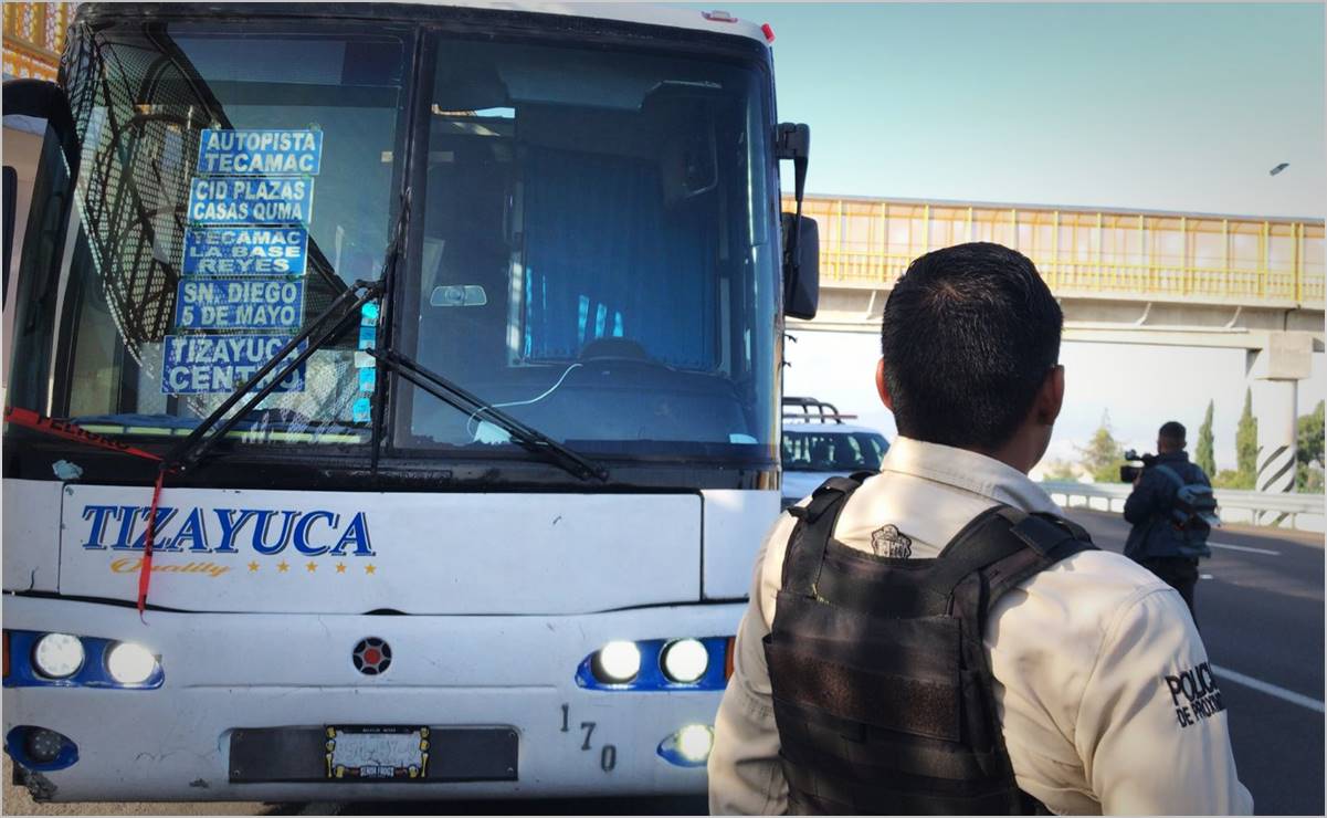 ¡Transportistas paran! Asesinan a chofer de autobús en el corredor Tizayuca- Estado de México