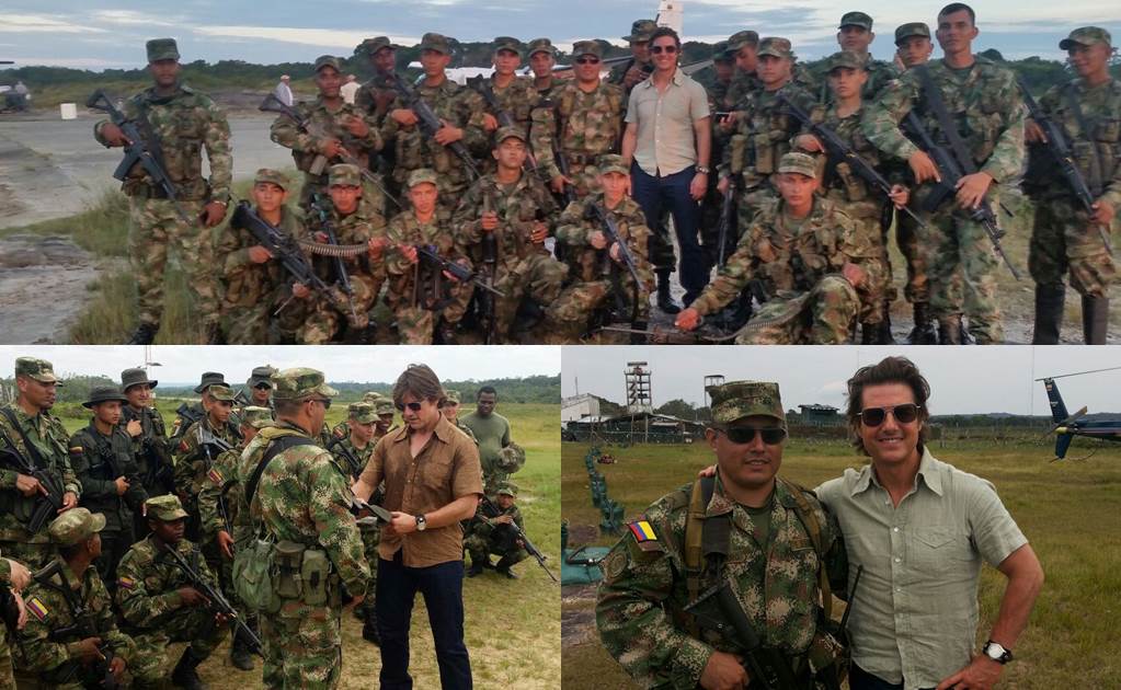 Tom Cruise visita guarnición militar en Colombia 