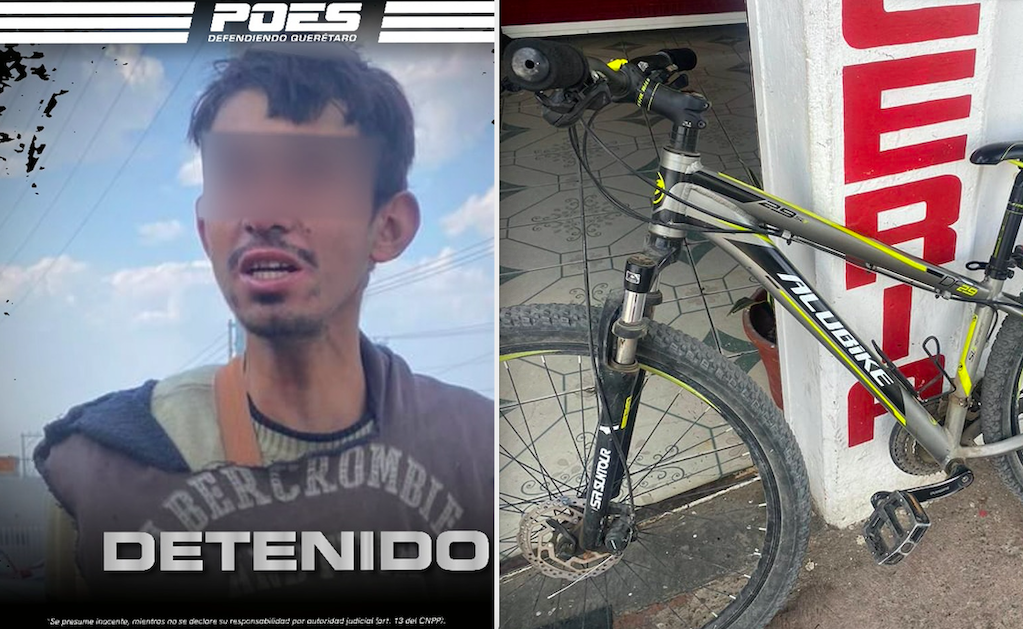 Lo agarran con un bici robada en San Juan del Río 