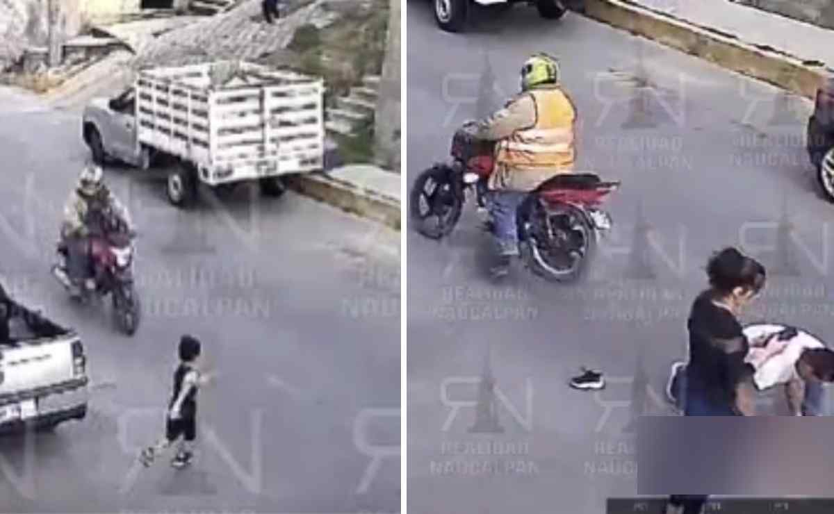 Cae motociclista por arrollar y matar a niño de 5 años en Naucalpan