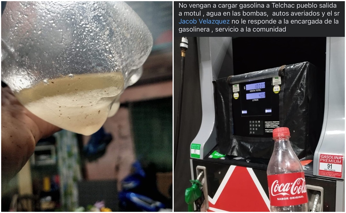 Denuncian en redes a gasolinera en Yucatán por vender gasolina con agua