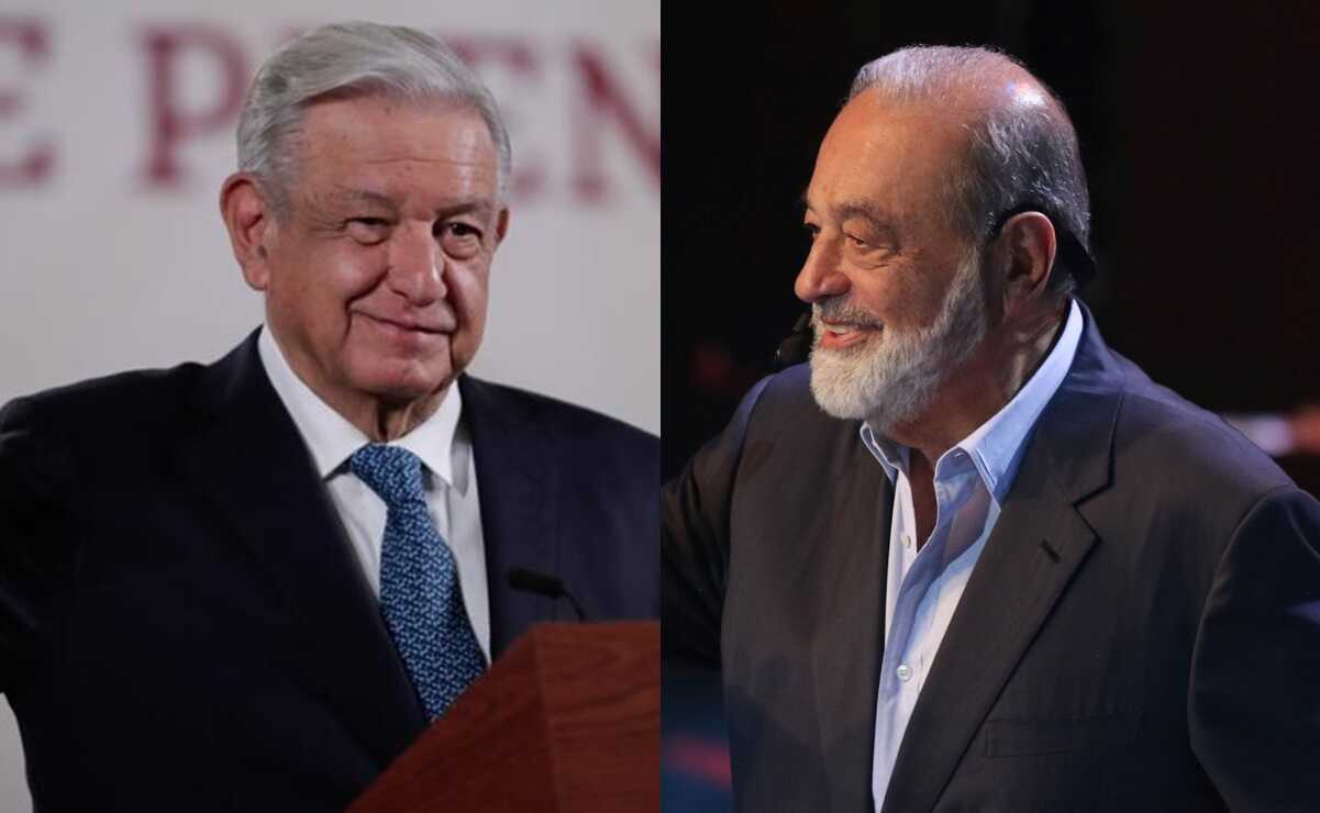 AMLO y Carlos Slim se reúnen en Palacio Nacional