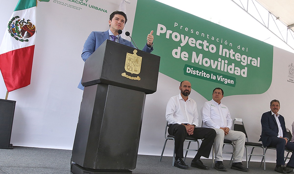 Samuel García, gobernador de Nuevo León, presenta el proyecto de movilidad 'Distrito La Virgen' 