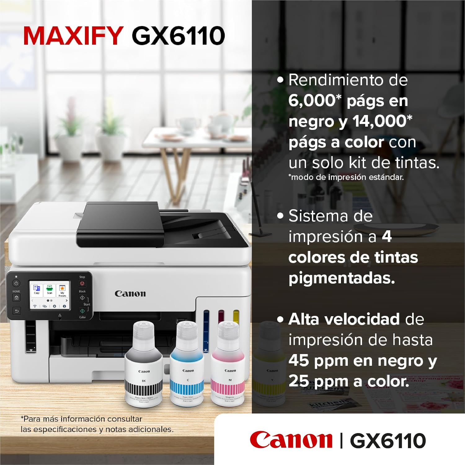 Canon Multifuncional MAXIFY GX6110 - Foto 2