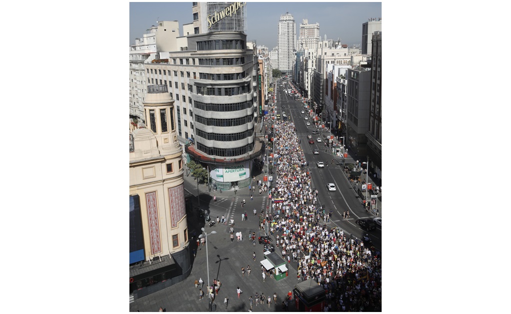En España, protestan contra gobierno de Nicolás Maduro 