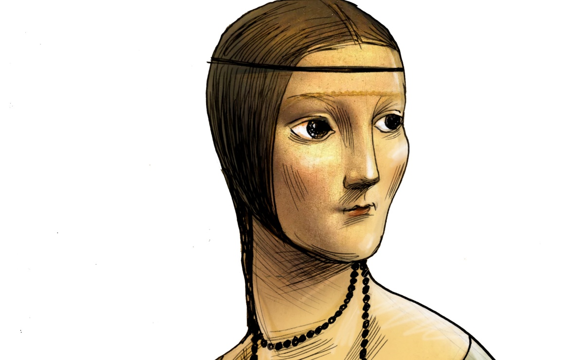 La dama en la boutique de mascotas. Cartón de BOLIGÁN