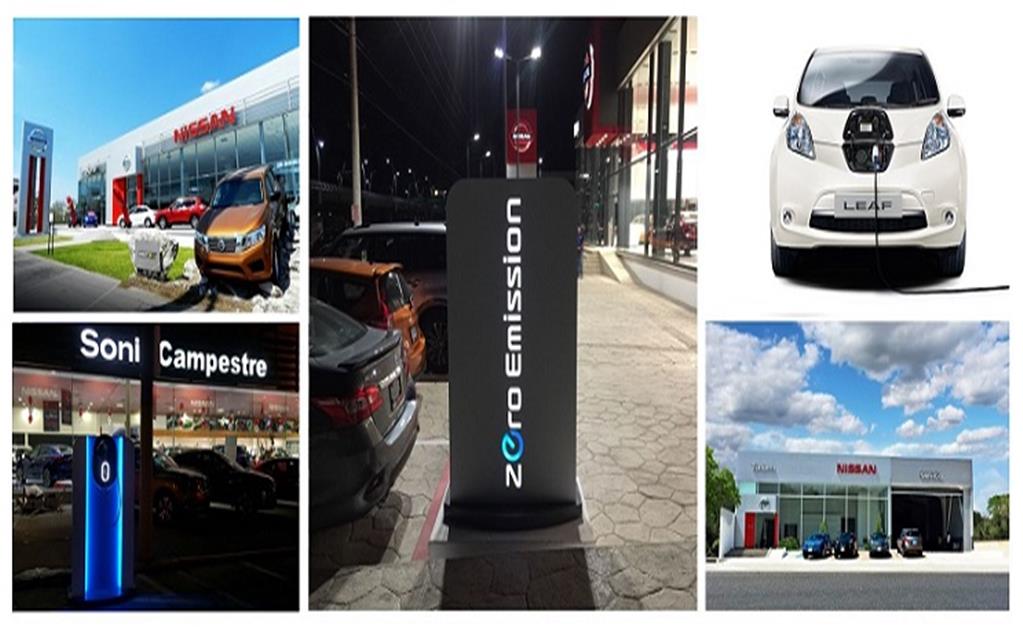 Nissan instala estaciones de recarga en todas sus agencias