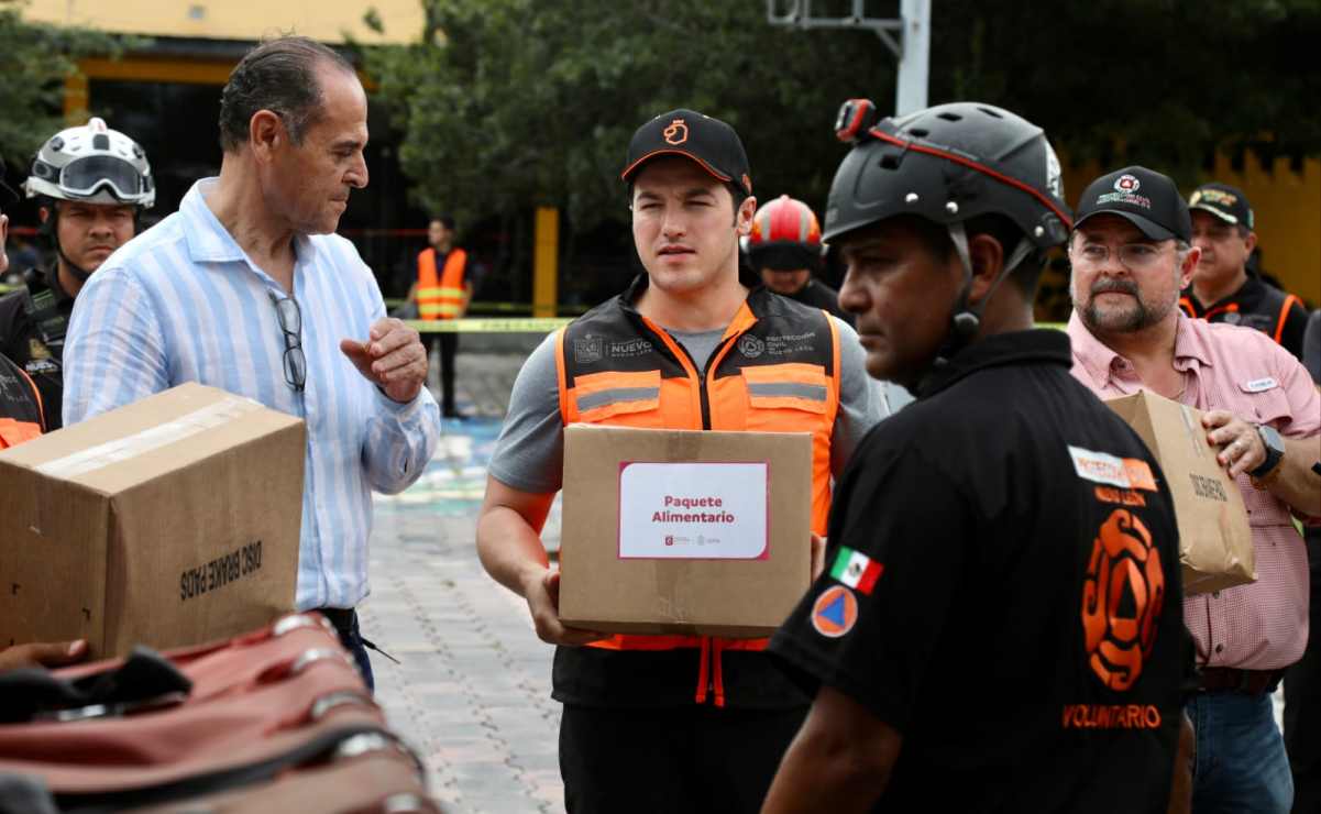 Samuel García supervisa reparto de ayuda humanitaria a comunidades afectadas por "Alberto" 