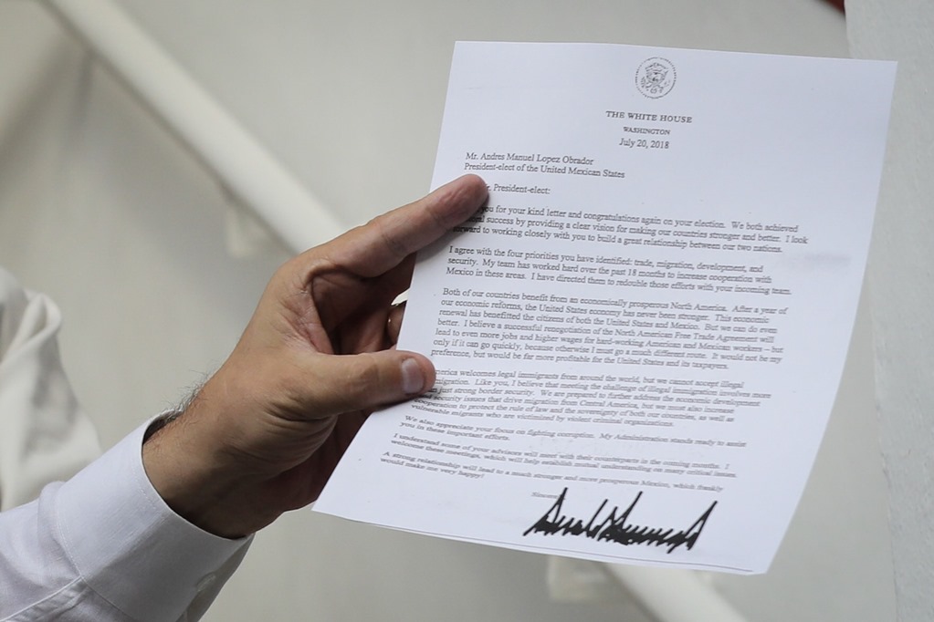 Carta de AMLO a Trump deja opiniones divididas