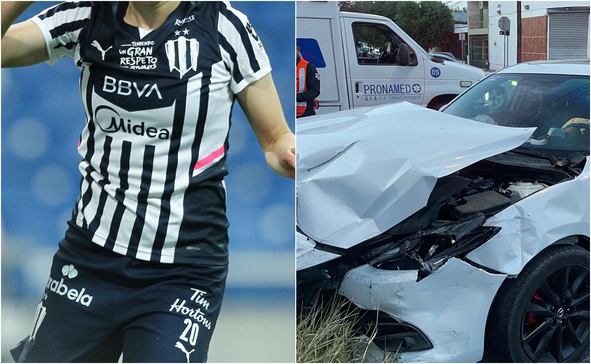 Jugadora de Rayadas sufre impactante accidente automovilístico