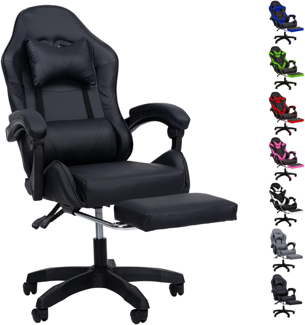 SELECTSHOP Silla Gamer Reclinable con Reposapiés