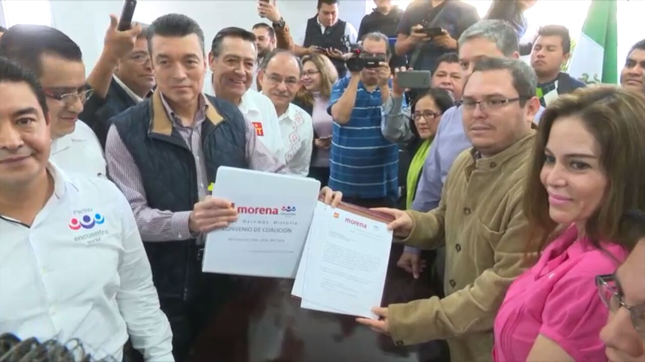 Morena, PT y Encuentro Social registran coalición en Chiapas