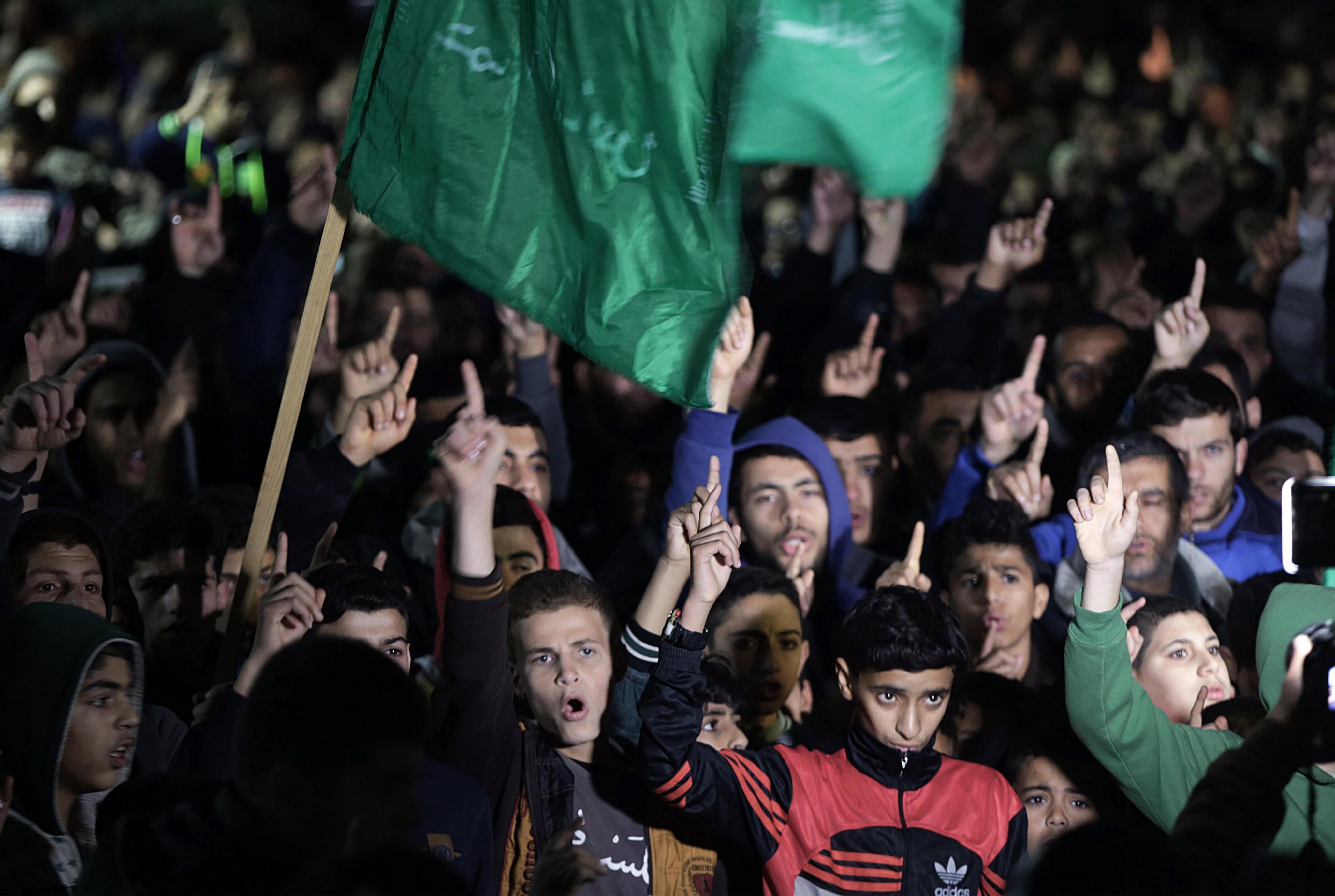 Palestinos protestan en Gaza tras anuncio de EU sobre Jerusalén