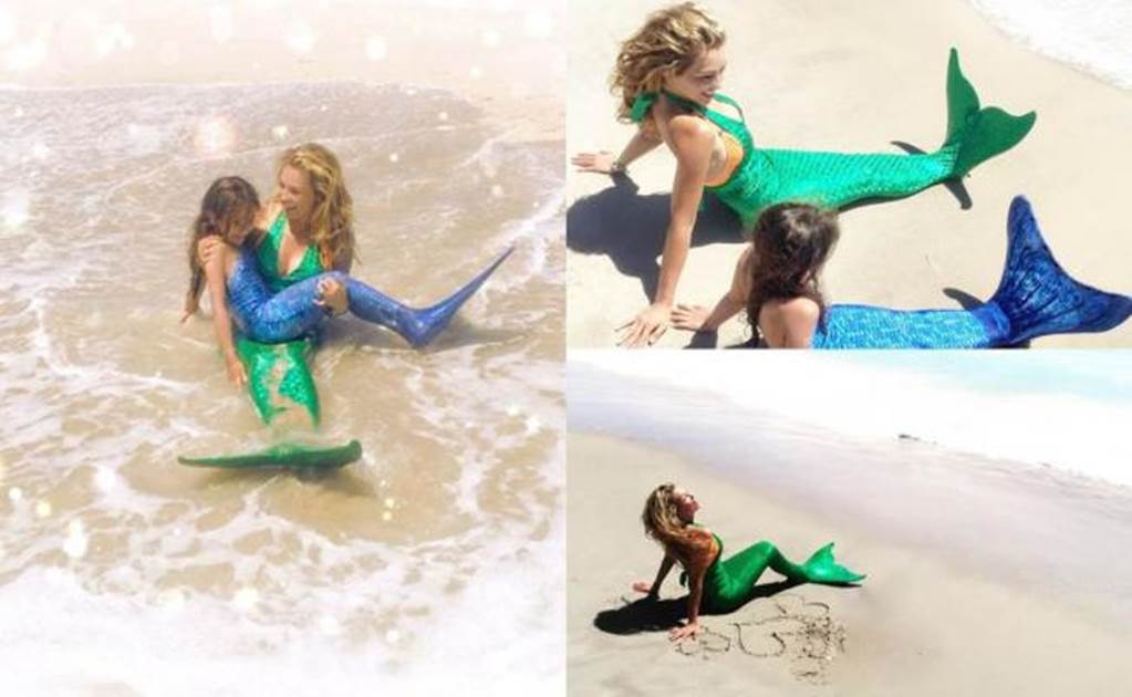 Thalía and her daughter become mermaids 