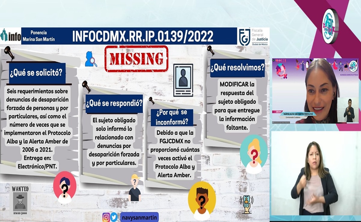 Instruyen a Fiscalía a informar sobre Protocolo Alba y Alerta Amber de 2006 a 2019 