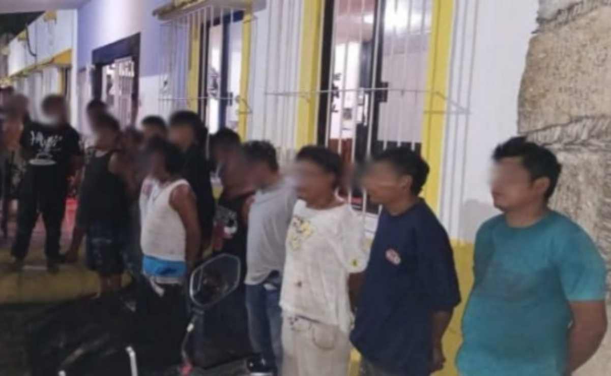 Policía de Yucatán frustra enfrentamiento entre presuntos pandilleros; detienen a 18 personas 