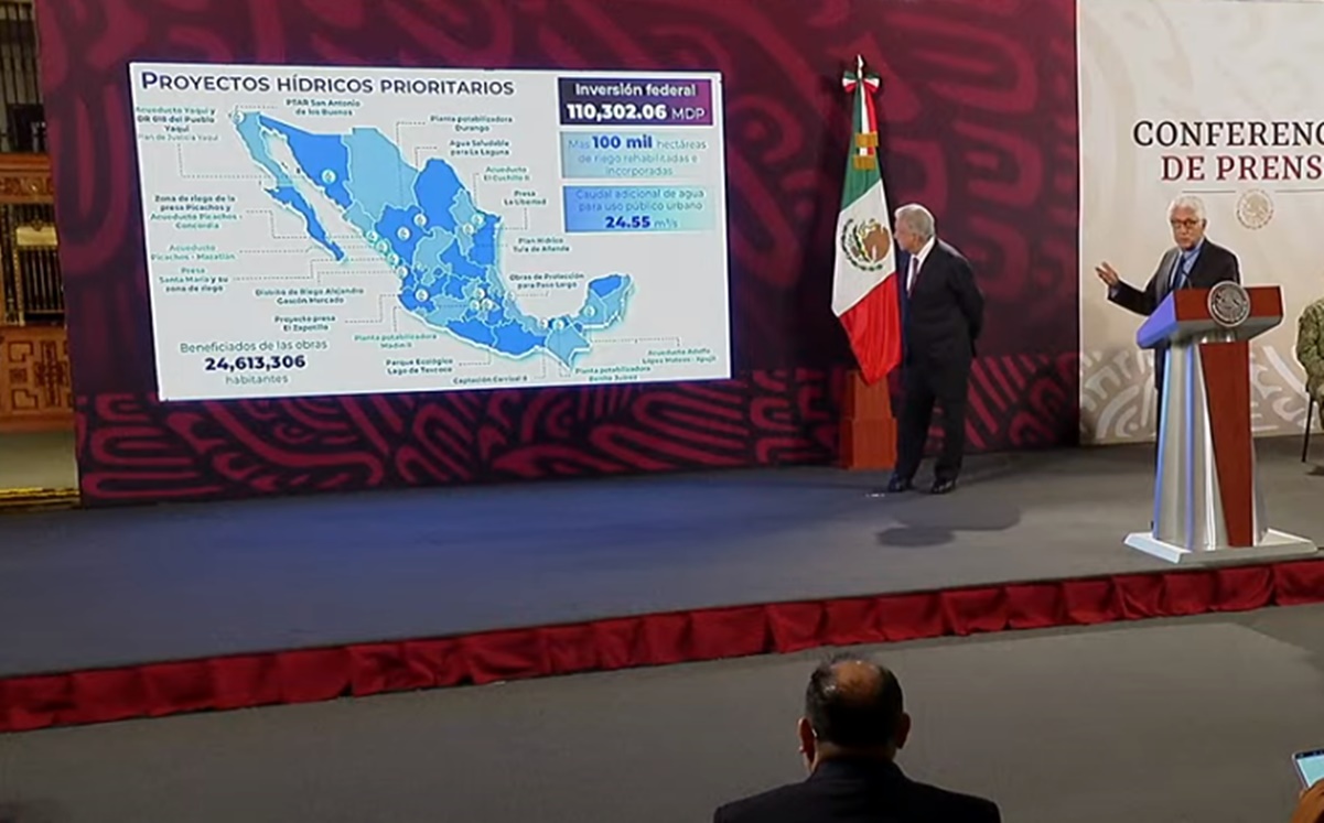 Gobierno federal invierte 110 mil mdp en 18 proyectos hídricos prioritarios: Conagua