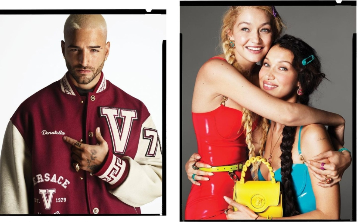 Maluma y las hermanas Hadid incendian las redes con la nueva campaña de Versace 