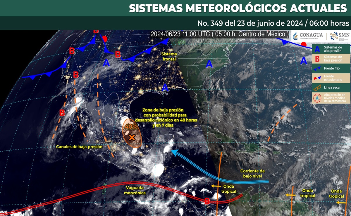 ¿Qué estados podría afectar la formación del posible ciclón tropical "Beryl" en México?