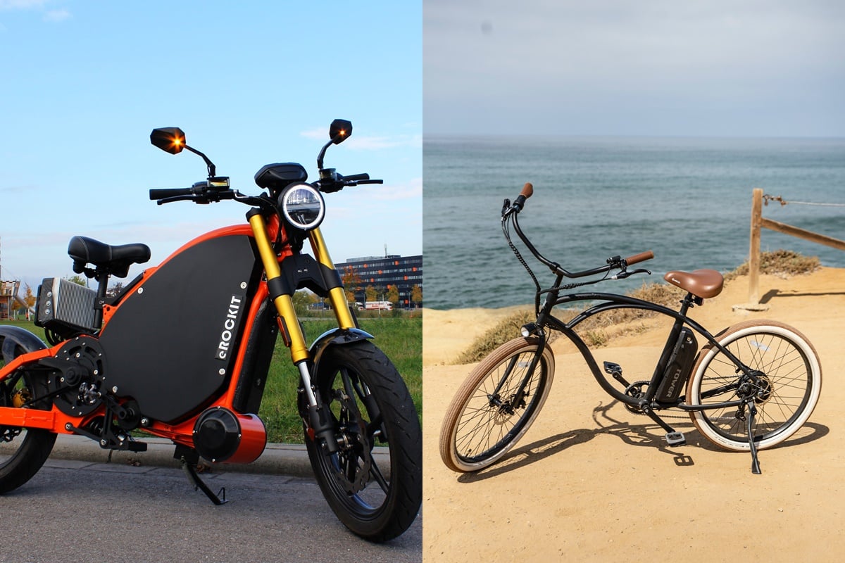 Las diferencias entre una moto eléctrica y una bici eléctrica
