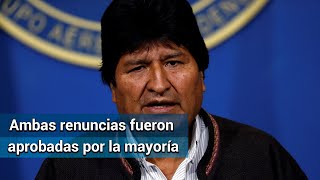 Parlamento boliviano acepta la renuncia de Evo Morales dos meses después