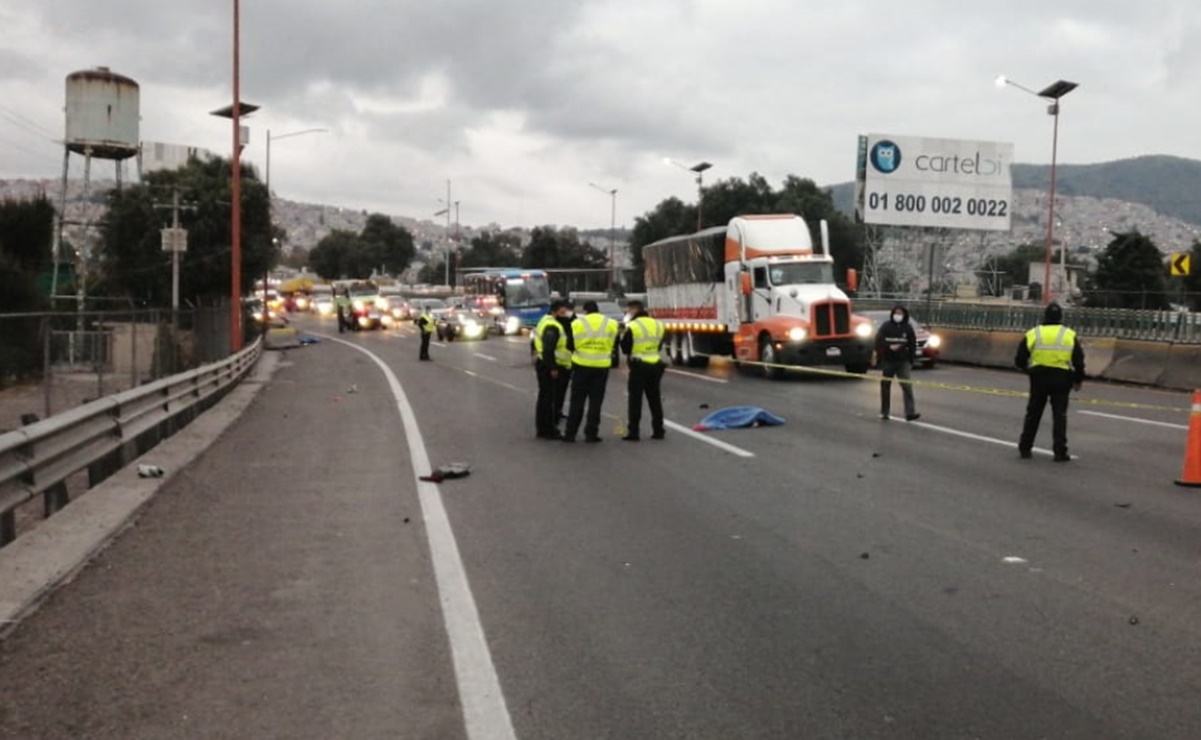 Conductor ebrio atropella y mata a ciclista de la UNAM en la México-Pachuca
