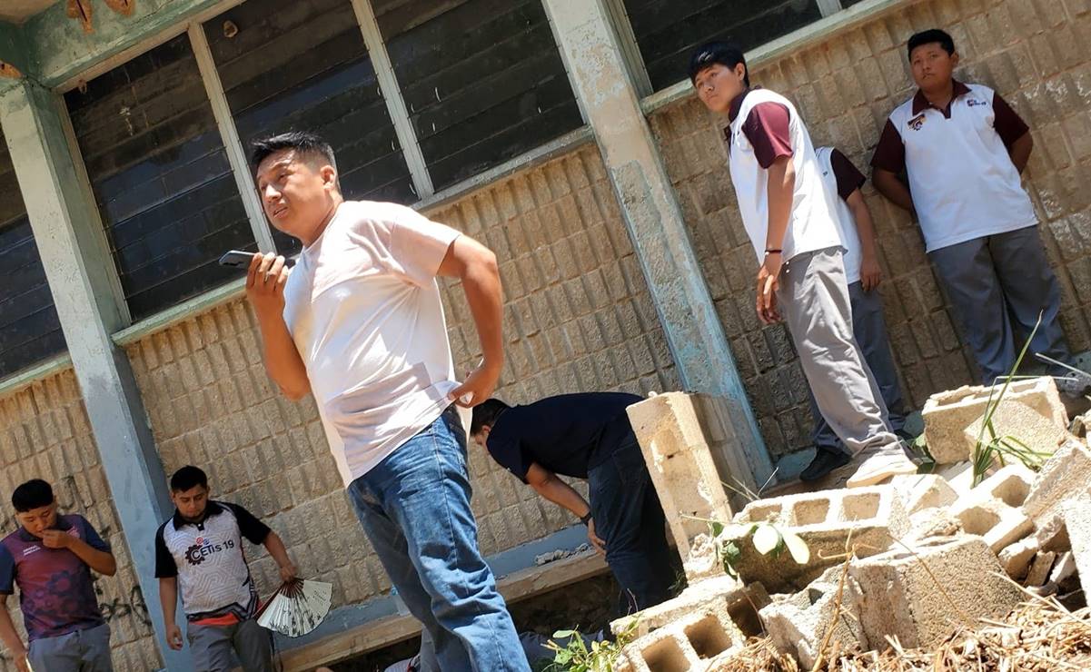 Cae muro sobre un estudiante en Yucatán; presenta lesiones graves