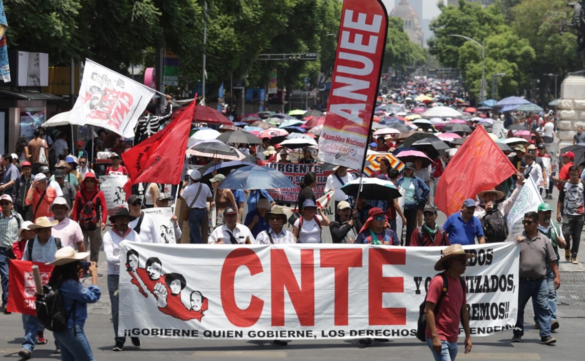 Asegura CNTE que plantón en el Zócalo continuará; busca reunirse con Clara Brugada