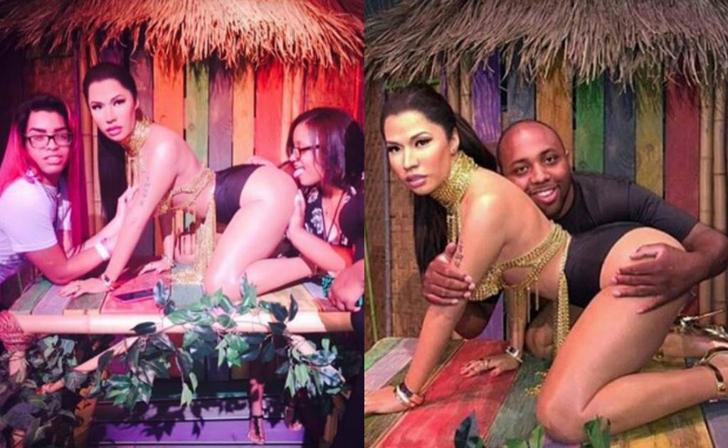 Polémica por poses con figura de cera de Nicki Minaj 
