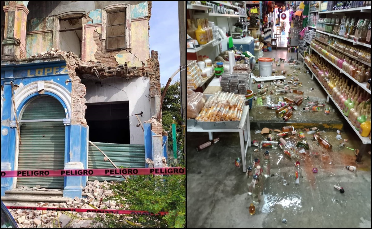 Reportan saldo blanco tras sismo de 5.5 en Oaxaca; hay daños leves en edificios