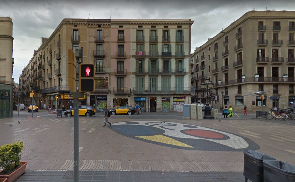 Mosaico de Joan Miró, último punto del atentado en Barcelona