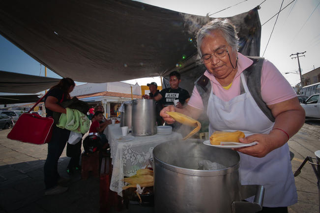 Tamales. "Las cosas se hacen como si fueran para uno"