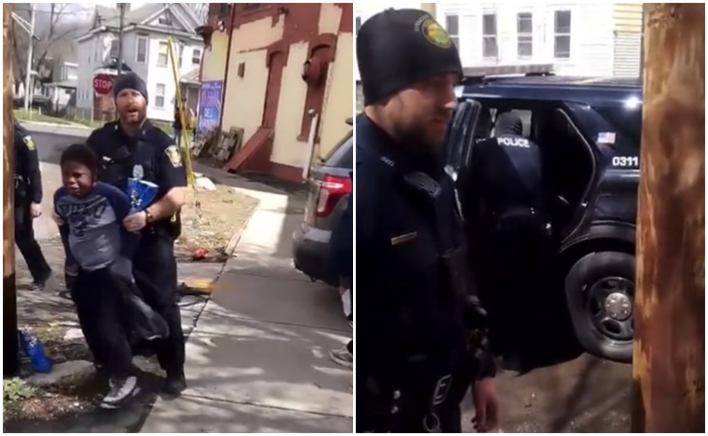 VIDEO. Niño de 8 años roba una bolsa de papitas y termina detenido por la policía