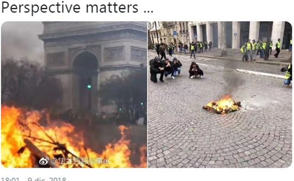 La fotografía falsa sobre los disturbios de los "chalecos amarillos" en Francia 