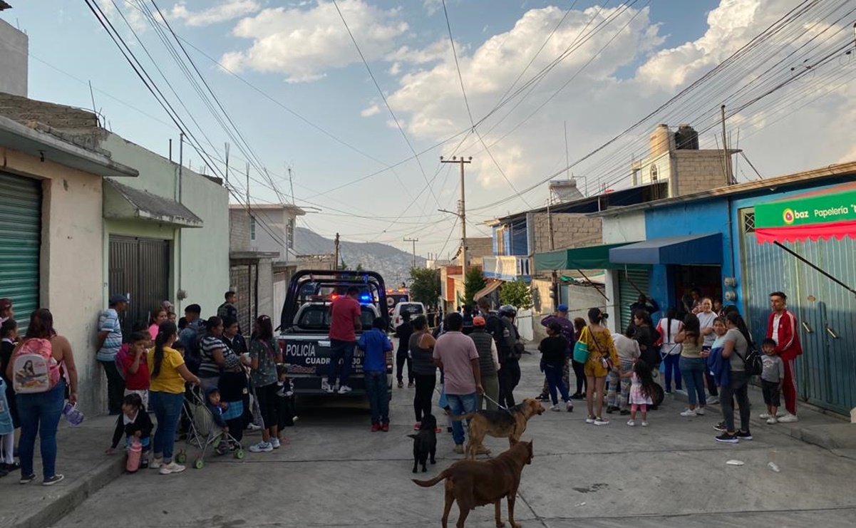 Tras dejar a su hijo en la escuela, matan a mujer a balazos en calles de Ecatepec