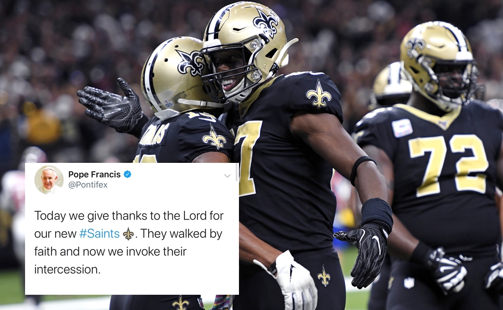 Papa Francisco se equivoca e incluye en mensaje a los Saints de la NFL