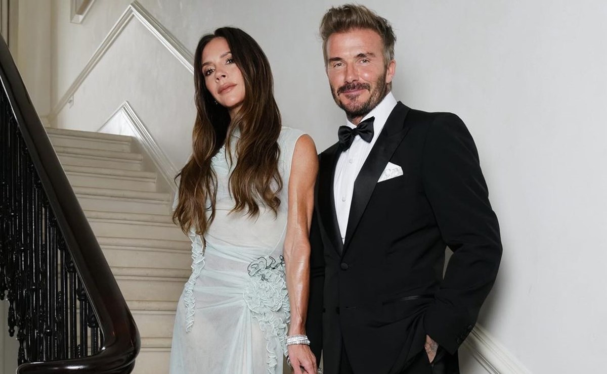 David y Victoria Beckham repiten trajes morados del día de su boda