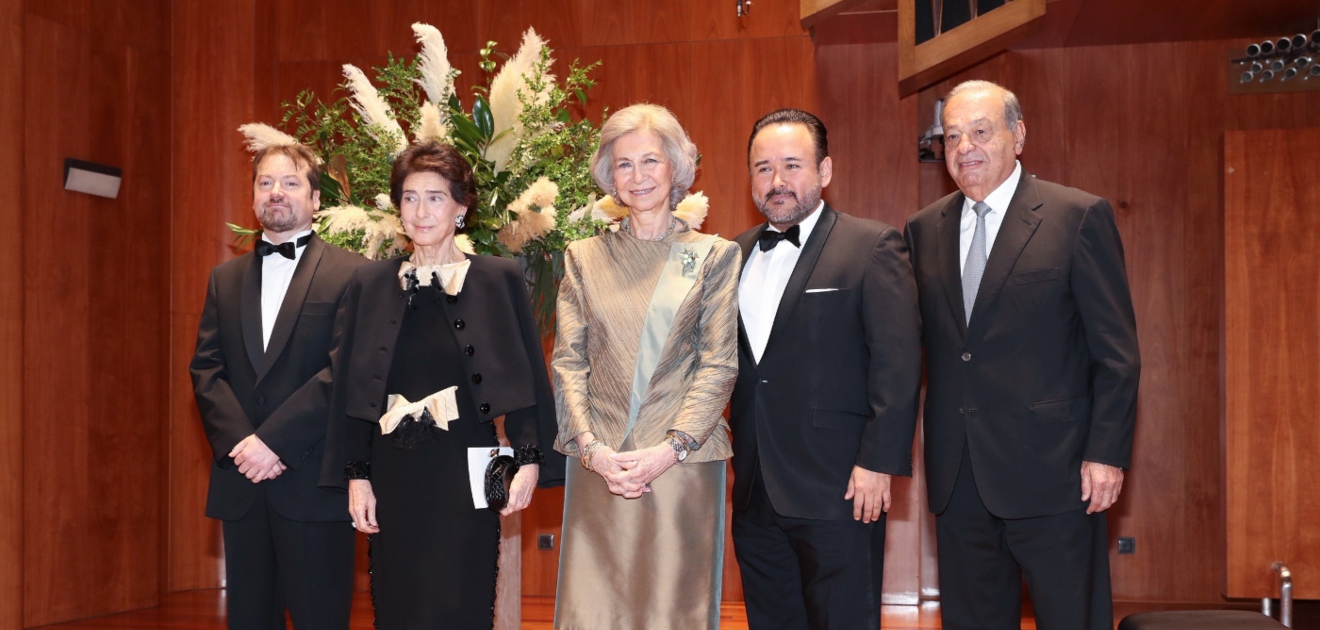 Carlos Slim visita a la reina emérita Sofía de España 