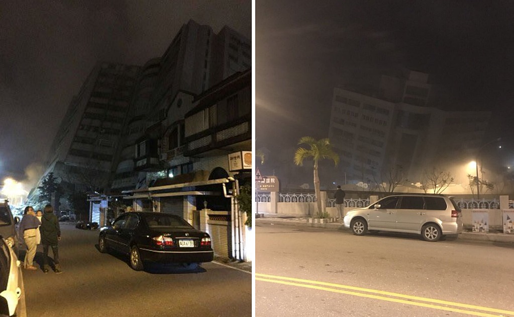 Se derrumba hotel por sismo en Taiwán; hay unas 30 personas atrapadas