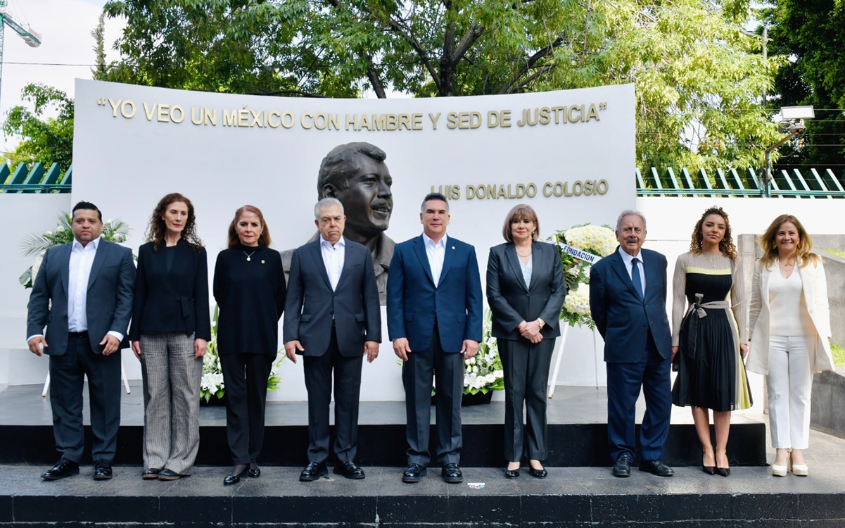 Sin ir a Lomas Taurinas, “Alito” Moreno recuerda a Colosio con sencilla ceremonia en el PRI