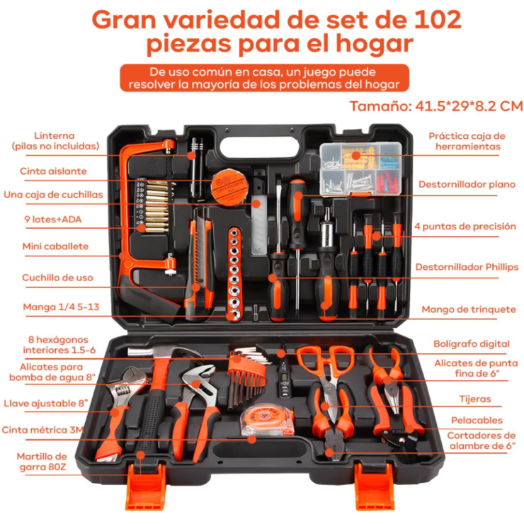 Caja de Herramientas Bycray 102 Piezas