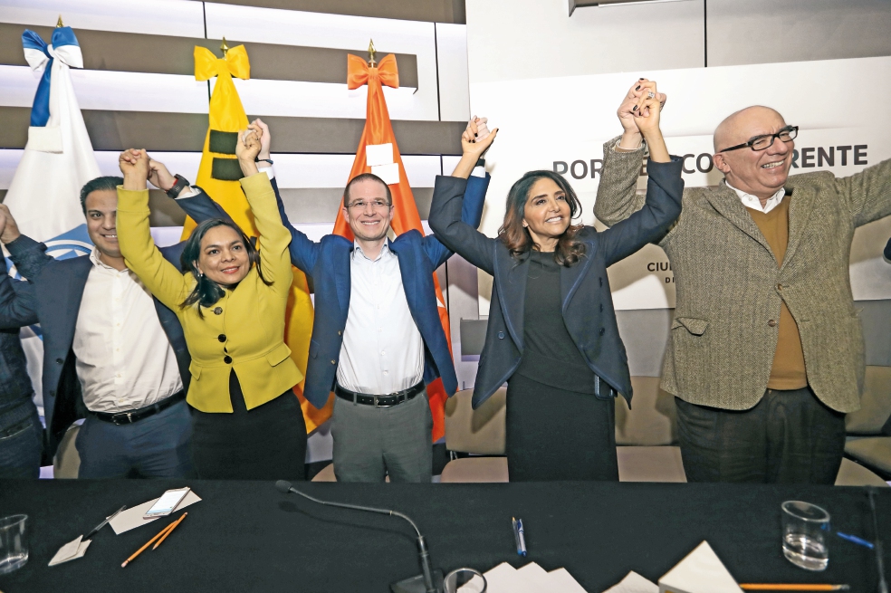 Registran PAN, PRD y MC alianza Por México al Frente