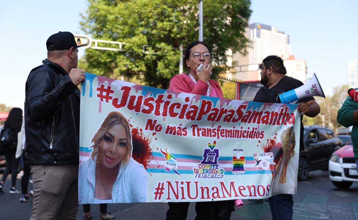 Tras asesinato de la activista Samantha Fonseca, colectivos protestan en CDMX por la dignidad de mujeres trans