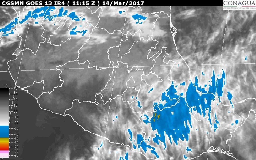 Predominará cielo nublado con lluvia por la tarde en el Valle de México