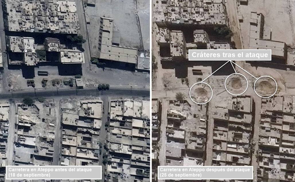 Ataque a convoy humanitario en Aleppo fue bombardeo aéreo, sugiere ONU
