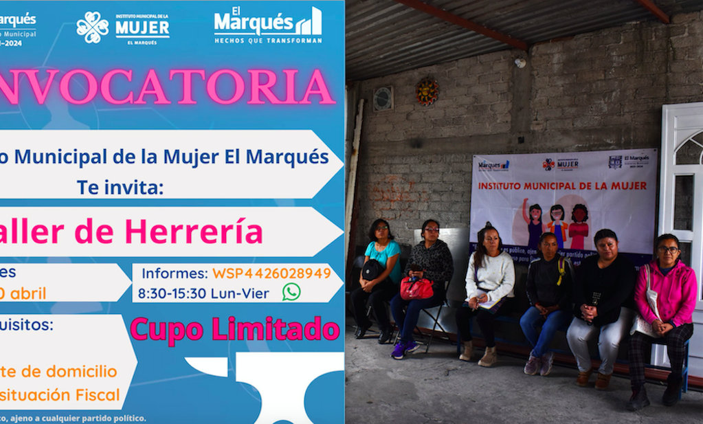 Taller gratis. Mujeres aprenden herrería en El Marqués 